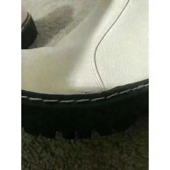 Sincerely Jules White Hippie Slip on Boots Size 8 Chunky Sole - Picture 6 of 9